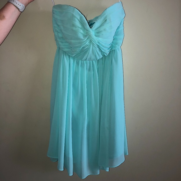 Turquoise strapless dress - Picture 1 of 2